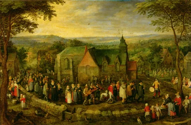 Country Life with a Wedding Scene